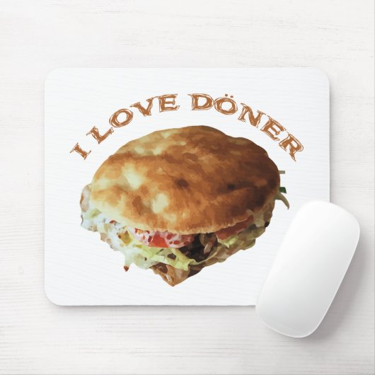 I Liebe Döner Mousepad (Mit Mouse)