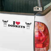 I Liebe Donkeys Autoaufkleber (Auf Lkw)
