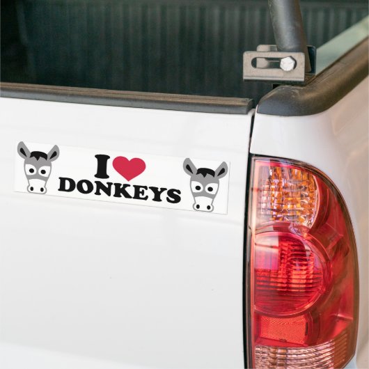 I Liebe Donkeys Autoaufkleber (Auf Lkw)