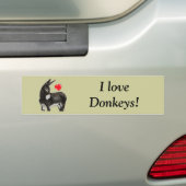 I Liebe Donkeys Demure Donkey Autoaufkleber (Auf Auto)