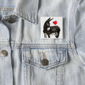I Liebe Donkeys Demure Donkey Button (Beispiel)