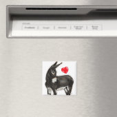 I Liebe Donkeys Demure Donkey Magnet (In Situ (Geschirrspüler))