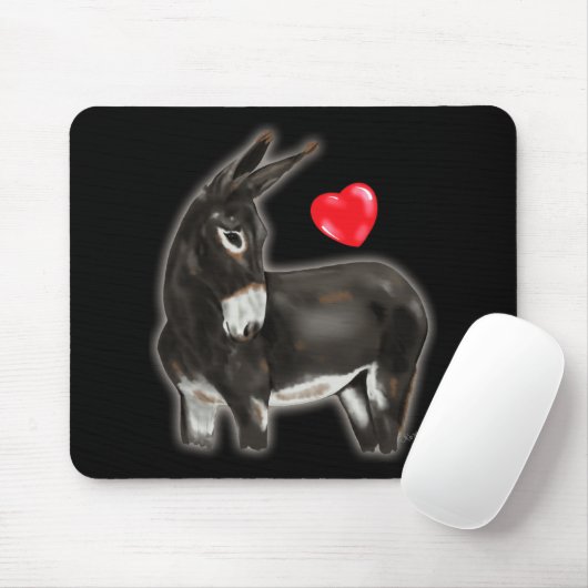 I Liebe Donkeys Demure Donkey Mousepad (Mit Mouse)