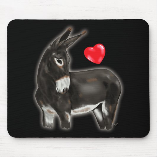 I Liebe Donkeys Demure Donkey Mousepad (Vorne)