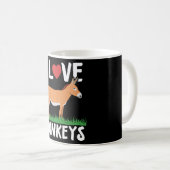 I Liebe Donkeys | Donkey Lover Gift Kaffeetasse (VorderseiteRechts)