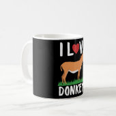 I Liebe Donkeys | Donkey Lover Gift Kaffeetasse (Vorderseite Links)