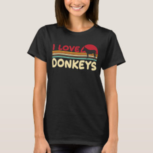 I Liebe Donkeys Mule Long Ear Donkey Fans T-Shirt