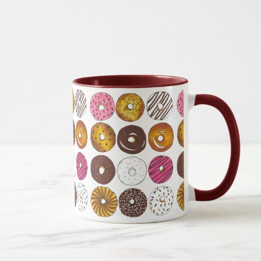 I Liebe Donuts Dutzend Doughnut Frühstück Tasse (Rechts)