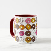 I Liebe Donuts Dutzend Doughnut Frühstück Tasse (Vorderseite Links)