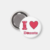 I Liebe Donuts Magnet (Vorderseite/Rückseite)