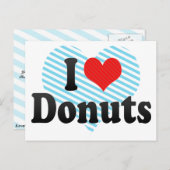 I Liebe Donuts Postkarte (Vorne/Hinten)