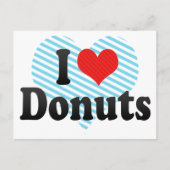 I Liebe Donuts Postkarte (Vorderseite)