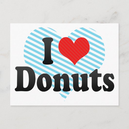 I Liebe Donuts Postkarte (Vorderseite)