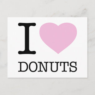 I LIEBE DONUTS POSTKARTE