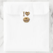 I Liebe Donuts Runder Aufkleber (Tasche)