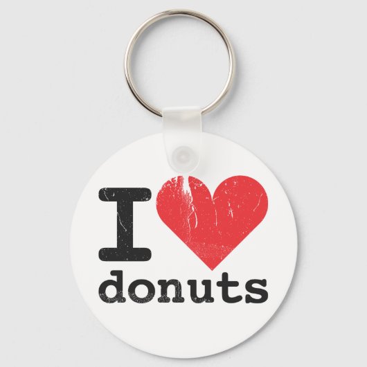 I Liebe Donuts Schlüsselanhänger (Vorderseite)