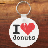 I Liebe Donuts Schlüsselanhänger (Vorderseite)