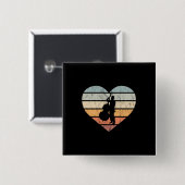 I Liebe Doppelbass Retro Herz Button (Vorne & Hinten)