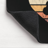I Liebe Doppelbass Retro Herz Mousepad (Ecke)