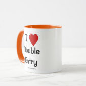 I Liebe Doppelter Buchhaltungsrechner Tasse (Vorderseite Links)