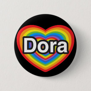 I Liebe Dora. Liebe I Sie Dora. Herz Button