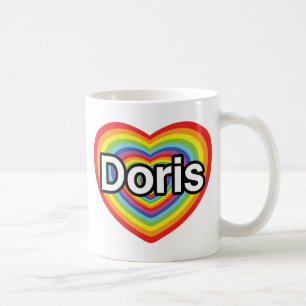 I Liebe Doris: Regenbogenherz Kaffeetasse