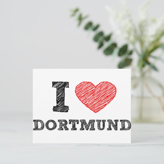 I Liebe Dortmund Postkarte (Stehend Vorderseite)