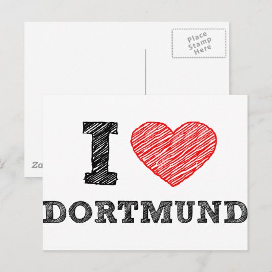 I Liebe Dortmund Postkarte (Vorne/Hinten)
