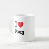 I Liebe Douherz Custom personalisiert Kaffeetasse (Vorderseite Links)