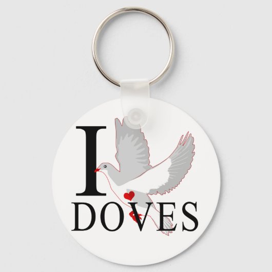 I Liebe Doves Schlüsselanhänger (Vorderseite)