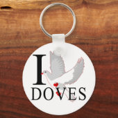 I Liebe Doves Schlüsselanhänger (Vorderseite)