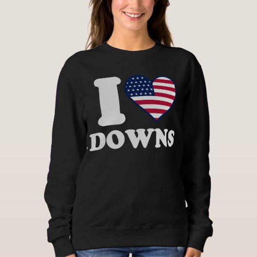 I Liebe Downs I heart Downs Sweatshirt (Vorderseite)