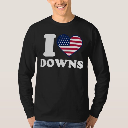 I Liebe Downs I heart Downs T-Shirt (Vorderseite)