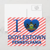 I Liebe Doylestown, PA Postkarte (Vorne/Hinten)