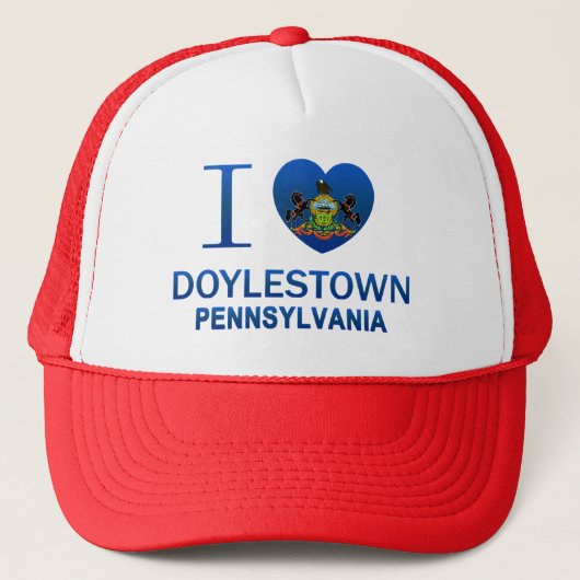 I Liebe Doylestown, PA Truckerkappe (Vorderseite)
