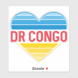 I Liebe DR Kongo, Kongo-Kinshasa Herz Aufkleber