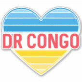 I Liebe DR Kongo, Kongo-Kinshasa Herz Aufkleber (Vorderseite)