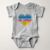 I Liebe DR Kongo, Kongo-Kinshasa Herz Baby Strampler (Vorderseite)