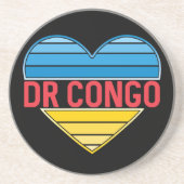 I Liebe DR Kongo, Kongo-Kinshasa Herz Getränkeuntersetzer (Vorne)
