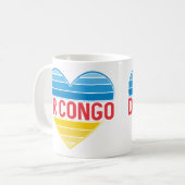 I Liebe DR Kongo, Kongo-Kinshasa Herz Kaffeetasse (Vorderseite Links)