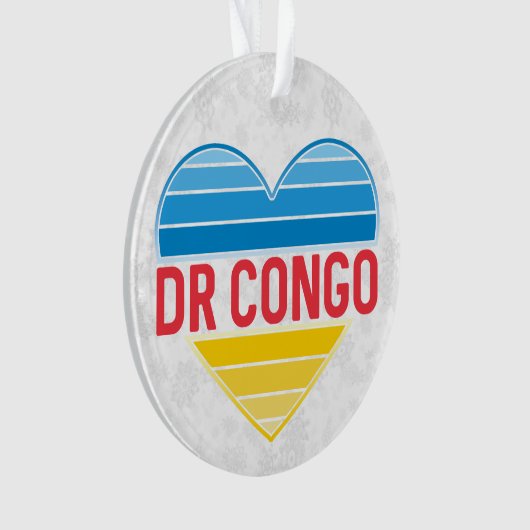 I Liebe DR Kongo, Kongo-Kinshasa Herz Ornament (Vorderseite)