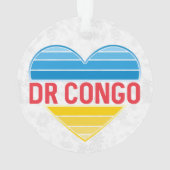I Liebe DR Kongo, Kongo-Kinshasa Herz Ornament (Rückseite)
