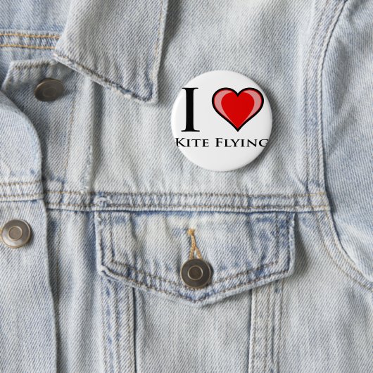 I Liebe-Drachen-Fliegen Button (Beispiel)
