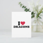 I Liebe Drachen Postkarte (Stehend Vorderseite)