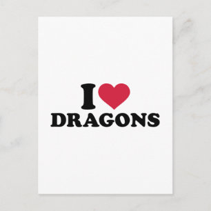 I Liebe Drachen Postkarte