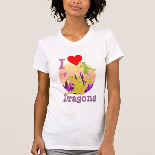 I Liebe-Drachen T-Shirt (Vorderseite)