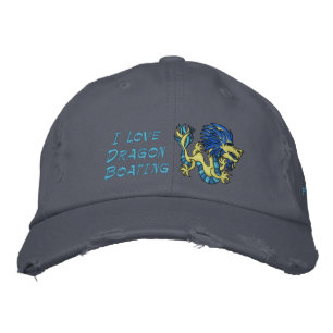I Liebe Drachenboot Bestickte Baseballkappe