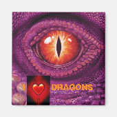I Liebe Dragon's Eye Magnet großen Quadrat (Vorne)