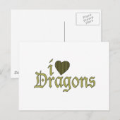 I Liebe Dragons Postkarte (Vorne/Hinten)
