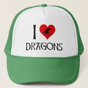 I Liebe Dragons Truckerkappe